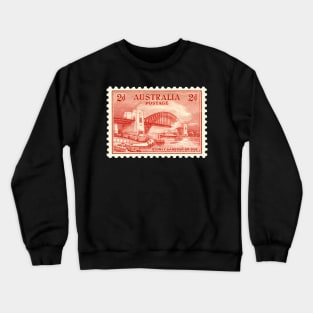 Sydney Harbour Bridge Postage Stamp Crewneck Sweatshirt